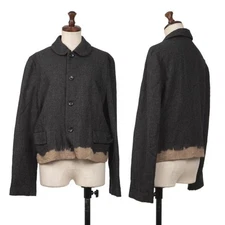 COMME des GARCONS Bleached Hem Round Collar Jacket Size S-M(K-139793)