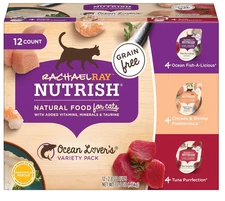 Rachael Ray Nutrish Natural Wet Cat Food, Ocean Lovers Variety Pack, 2.8 Ounce C