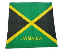 NEW JAMAICAN FLAG DESIGN JAMAICA BANDANNA 100 COTTON 22x22" HEAD WRAP SCARF