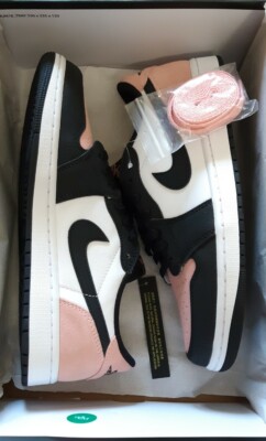 Nike Air Jordan Retro 1 Low Bleached Coral Black Men's Size 9 Shoes CZ0790 061