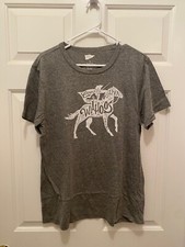 NWT Lauren James University of Virginia Cavaliers Mascot Logo Grey T-Shirt Large