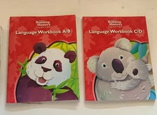 SRA Reading Mastery Language Workbooks A-B, C-D Grade K Paperback  2008  