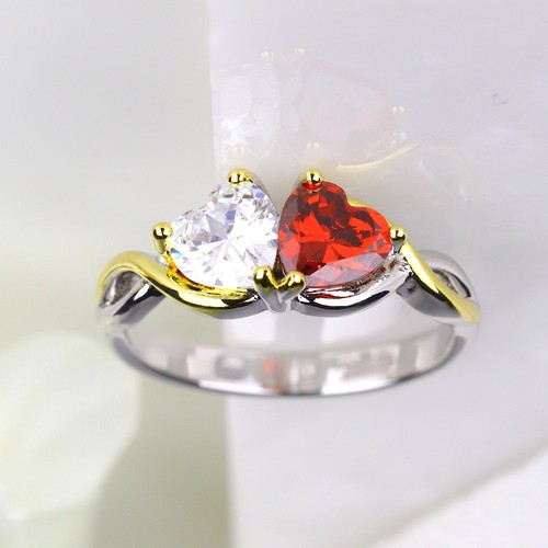 Buy Two Tone Double Heart Red 