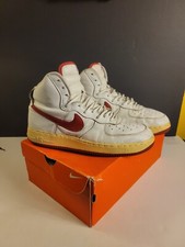 Size 12 2003 Nike Air Force 1 High White Red - 306346-101