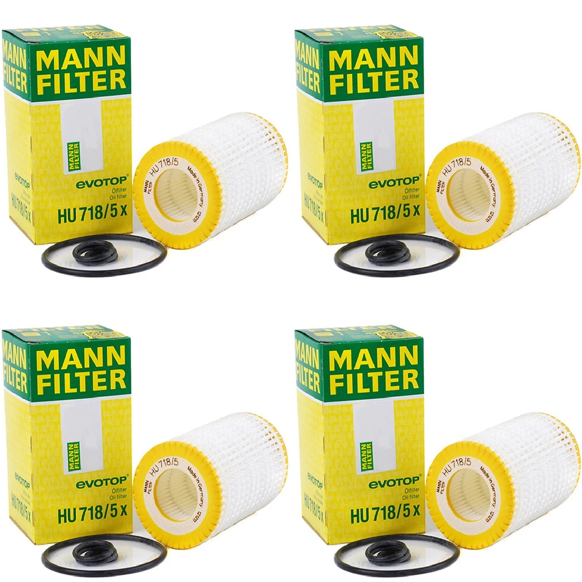 4 Stück Ölfilter Mercedes-Benz OEM 0001802309/0001802609 Mann Hu 