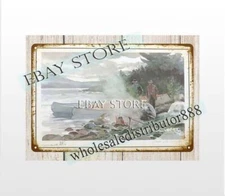 Tea Time camping sport art vintage reproduction metal tin sign bar wall decor
