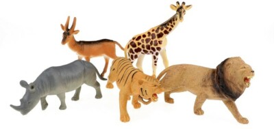 5er Set Wilde Tiere Afrika Animal World Deluxe 12-15 cm Kunststoff NEU