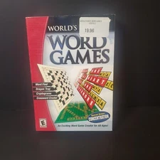 WORLD'S BEST WORD GAMES RETAIL BOX SWIFT  SOFTWARE 2002 COSMI WINDOWS 98 REQ