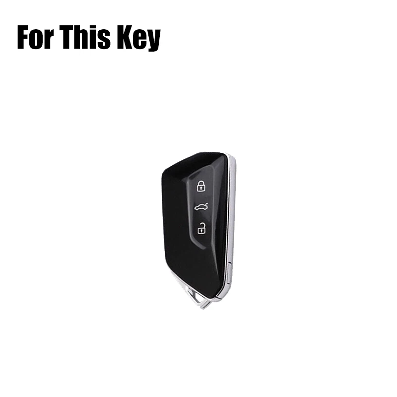 Funda de cuero para llave de coche para VW Golf 8 MK 8 Teramon ID.3 ID.4 Skoda Octavia  Foto 2 de 4