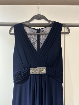 Jessica Wright Navy Blue Lace Evening Gown with Beaded Detail Size 10 | eBay Jessica Wright Navy Blue Lace Evening Gown with Beaded Detail Size 10 | eBay