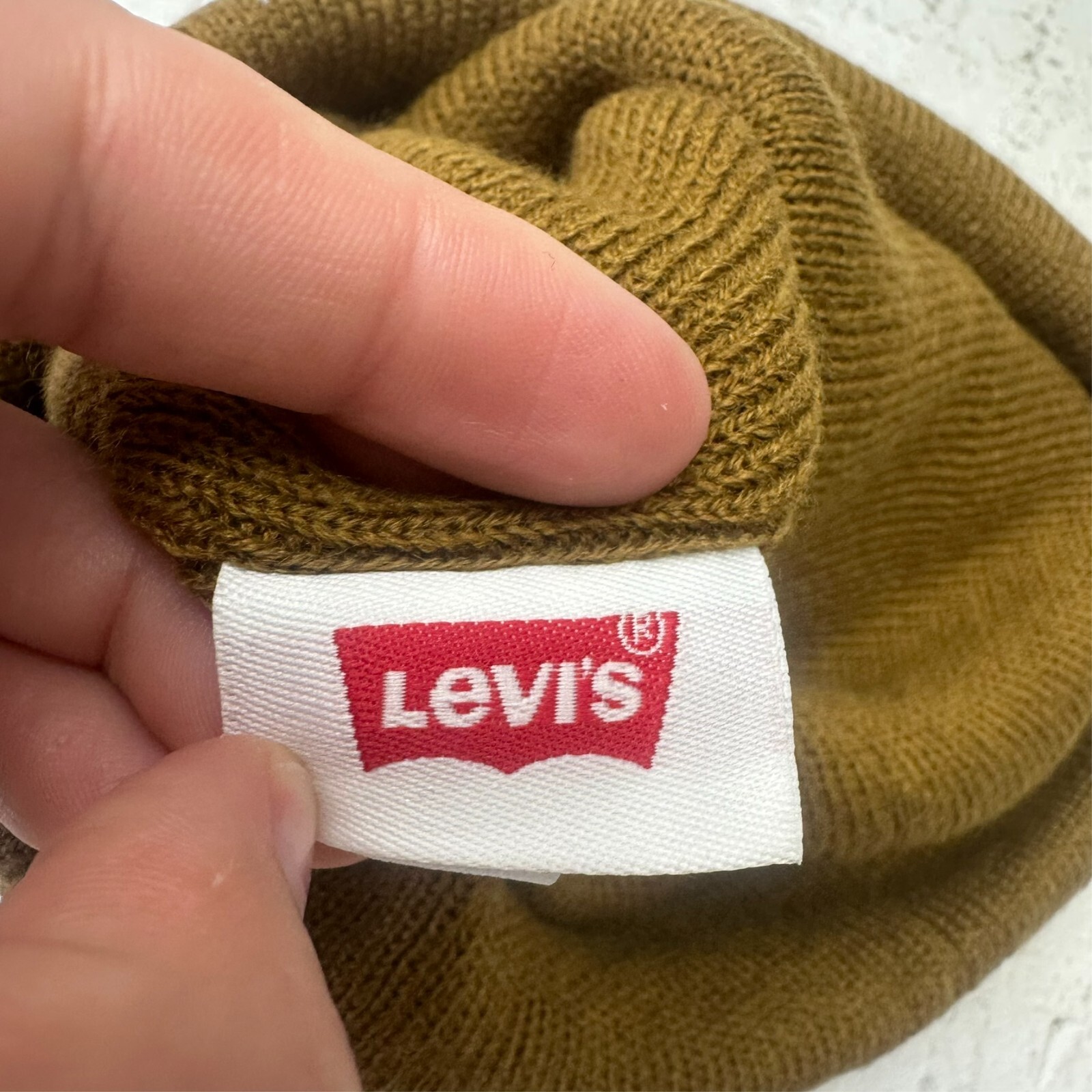 Levi's Army Green Basic Everyday Soft Knit Beanie… - image 2