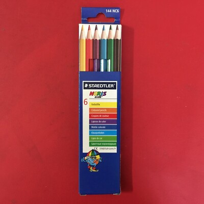 STAEDTLER BOX/BOX 6 COLOURED PENCILS NORIS CLUB Art. 144 NC6 NEW!!!