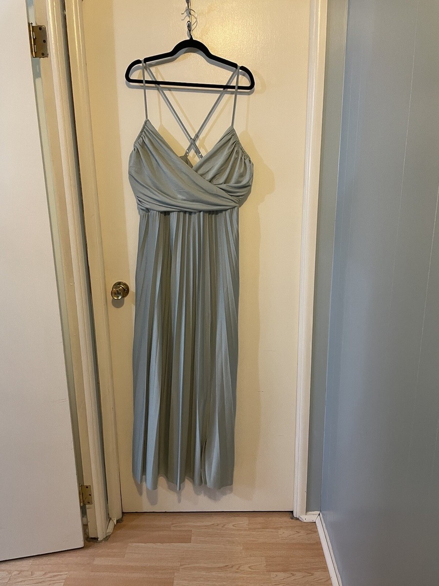 green emerald velvet dress Rent Asos Design Ruched Bandeau Washed Satin Maxi Dress With Tie Detail In  Green