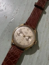 ZELUS Chronograph Suisse 17 Jewels Manual Movement Landeron Aviation 1950 Watch