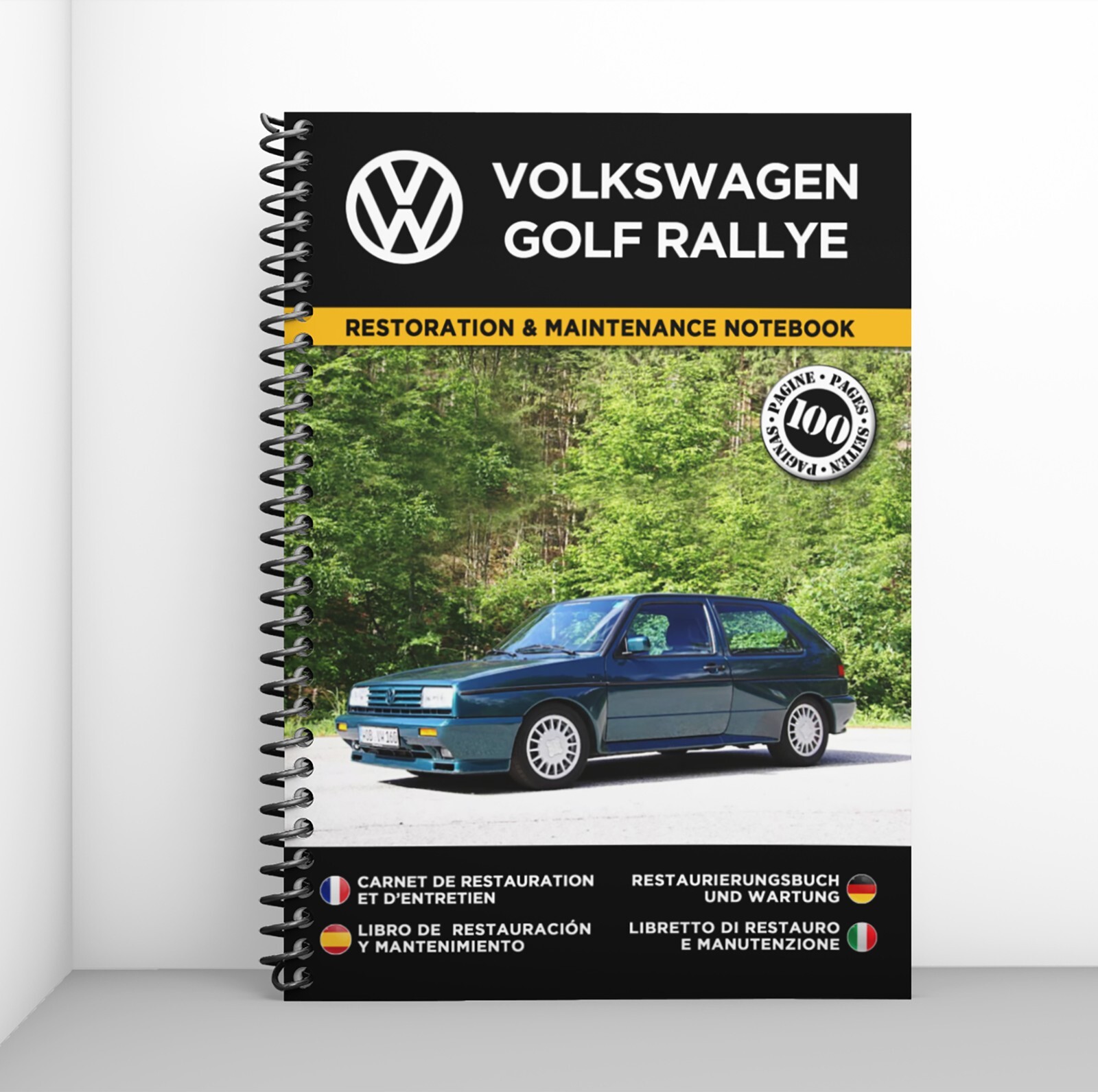 Livre de bord souvenir et carnet d'atelier pour passionné de Golf Rallye