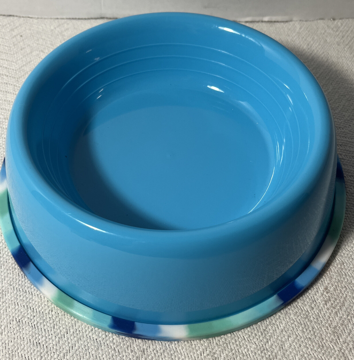 Bowl Plastic Blue Non Slip