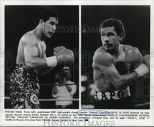 1960 Press Photo WBC lightweight champ Hector Camacho & Edwin Rosario, boxing
