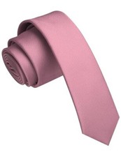 1.58" Solid Color Skinny Tie Slim Necktie for Men 4cm Dusty Rose