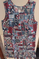 NEW Anthony Richards Nautical Patriotic House Dress MD Medium Muumuu Boating 
