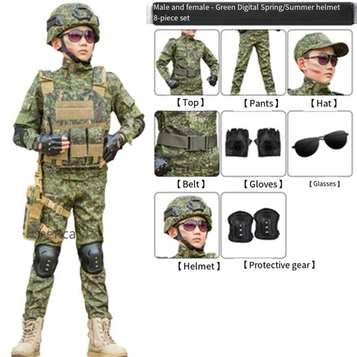 Children's Camouflage Suit Special Forces Summer Camp Military Training Uniform - Picture 30 of 32