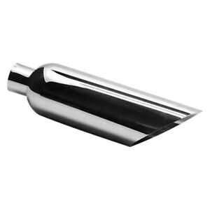 Exhaust Tip - Non Rolled Edge Angle Cut Weld On Chrome - JAC518