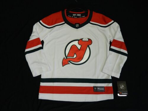 Official New Jersey Devils YOUTH Breakaway XmasTree THROWBACK Jersey L/XL Reg$80 - Afbeelding 1 van 1