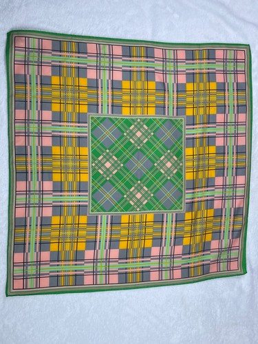 Vintage Accessory Street Italy Geometric 100% Polyester Square Scarf 24 x 24