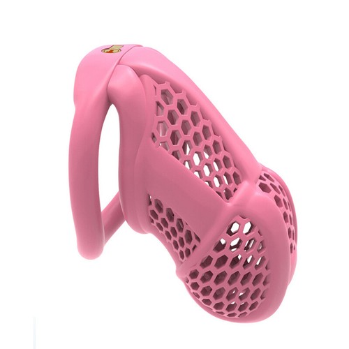 Jaula de castidad rosa/negro cinta anillo masculino gay escape prevención bloqueo anillos de 4 tamaños - Imagen 25 de 30