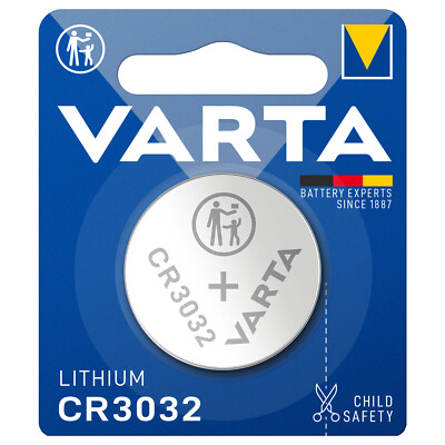 3 x Varta Lithium Knopfzelle CR3032 Blister DL3032 550mAh 3V Batterie 30mm 