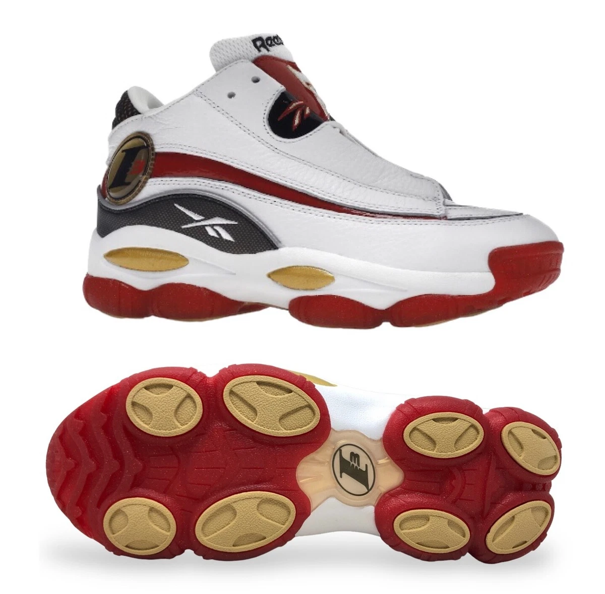 Reebok The Answer DMX Mens Basketball Shoes Size 9.5 Iverson White Red GX6330