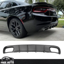 Fit 15-18 Dodge Charger RT SE GT 19-23 SXT PP Rear Bumper Diffuser Black