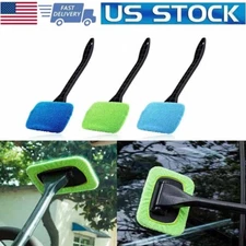 3X Window Windshield Cleaning Tool Wand Microfiber Car Wiper Cleaner Glass Brush
