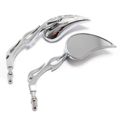 JMTBNO Chrome Motorcycle Mirrors – Universal Fit For Harley Davidson Sportster 883 1200 Electra Glide, Pair