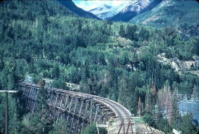 RGS Eisenbahn Howard Creek Bock bei Ophir Aug 1950 35mm Dia Chione (3858)