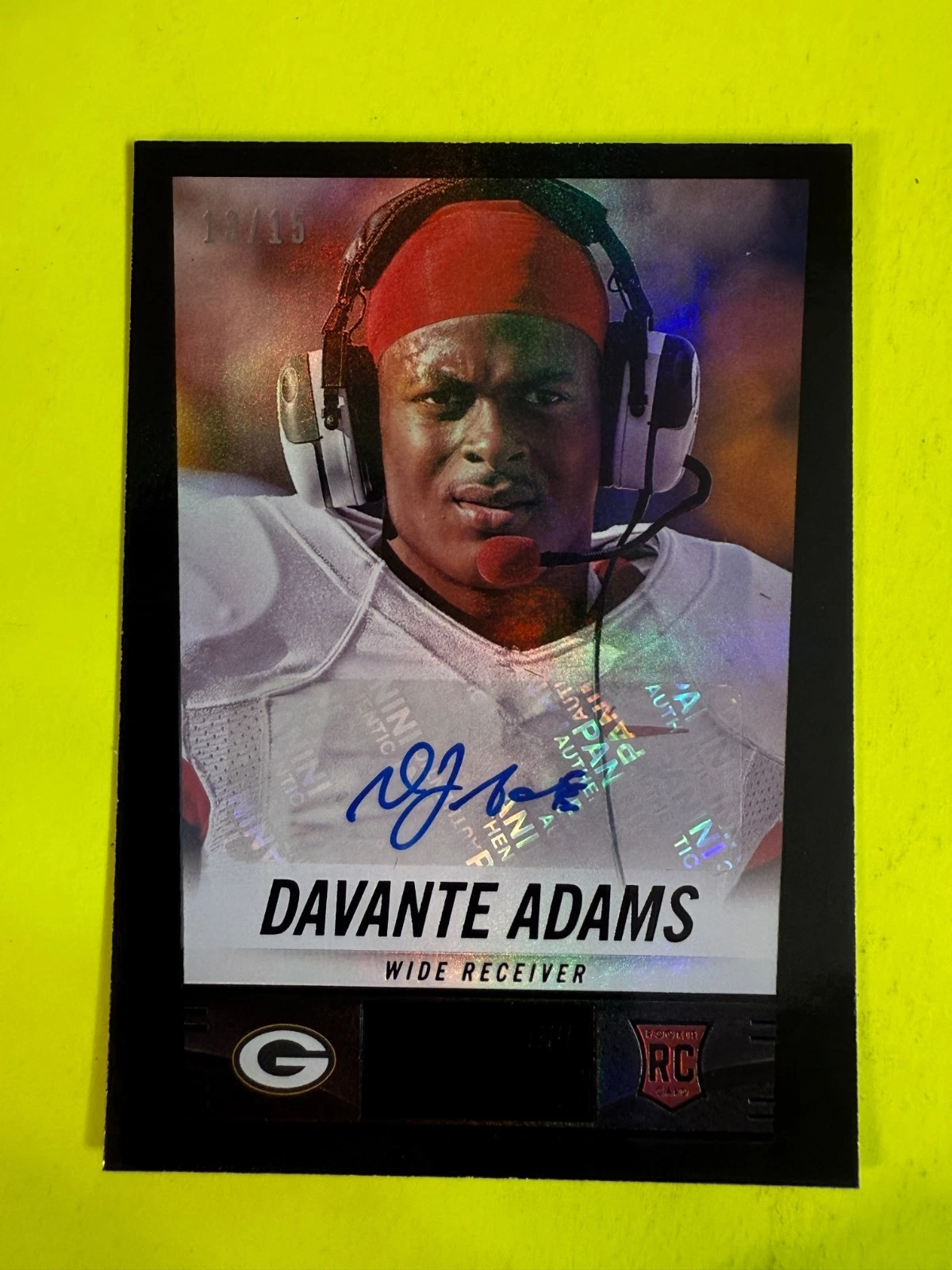 Davante Adams Panini Hot Rookies #358 Gold Holofoil