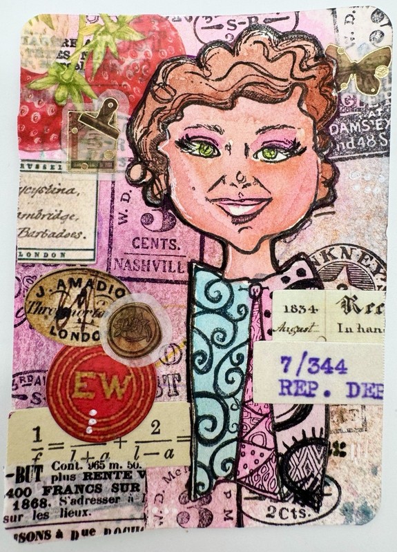 ACEO Original Art Cards- Mixed Media Collage