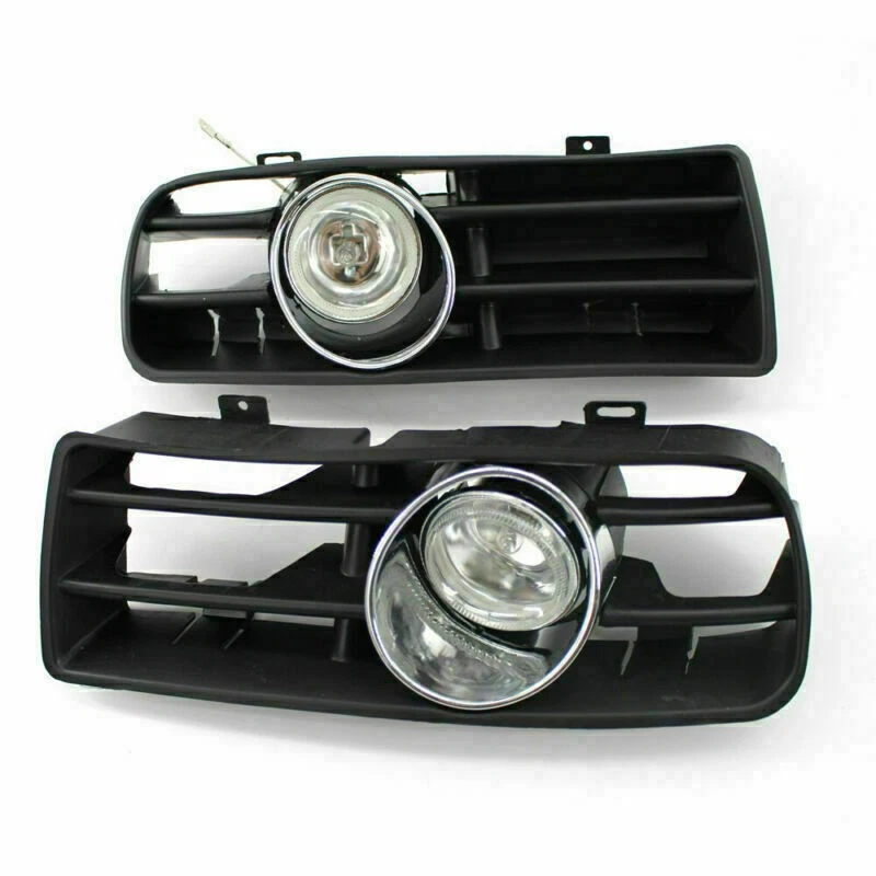Front Bumper Grill White Fog Light Lamp Grille for VW Golf MK4 97-03 98 02 01 - Image 2 of 4