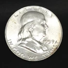 1959-D Franklin Half Dollar BU 90% Silver Brilliant Uncirculated Proof Like Coin