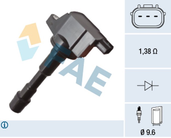 ZüNdspule FAE 80469 FüR Insight Jazz Honda 3 Hybrid GP1 IMA ZE2 ZE28-image