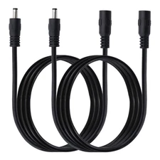 2 Pack 3.3FT 1M DC Power Cable, 5.5x2.1mm, 12V, Male to Female Extension Cord