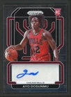 2021-22 AYO DOSUNMU AUTO PANINI PRIZM ROOKIE RC AUTOGRAPHS