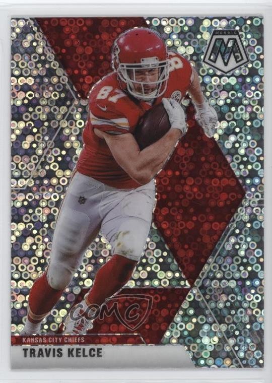 2020 Panini Mosaic No Huddle Silver Prizm Travis Kelce #4 10ek