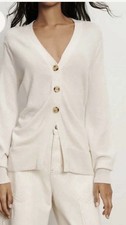 Veronica Beard Lamotte Cashmere Cardigan Sweater Ivory women's sz XS NWOT