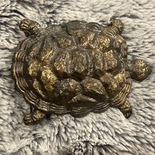 LARGE TURTLE TORTOISE CUT OUT HIPPIE BELT BUCKLE Vintage Rare 1970 s Brass