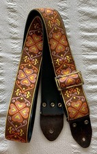 Vtg 70's Matador ACE Style Rare Pattern Woven Guitar Strap Made in USA