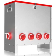 10 Ports Automatic Chicken Feeder 85 Pounds Large Gravity Fed Chicken Feeder ...