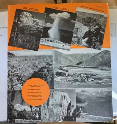 1941 Along the Union Pacific RR Route Guide Omaha to West Coast W/Map 94 Pages!