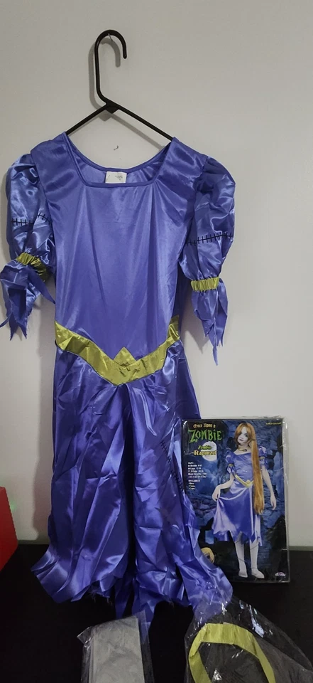 Disfraz Once Upon Zombie Rapunzel Talla XL 14-16 Bolso Dañado...NUEVO Foto 3 de 4