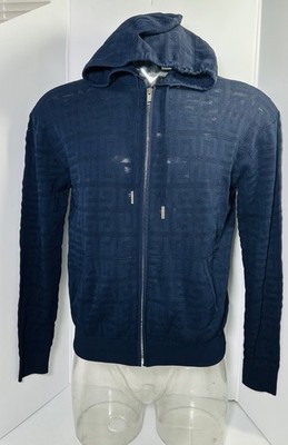 Givenchy  Crystal Embellished Hoodie Navy Blue Size