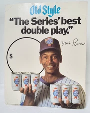 Vintage 1981 Ernie Banks Old Style Beer Advertising Easel Sign